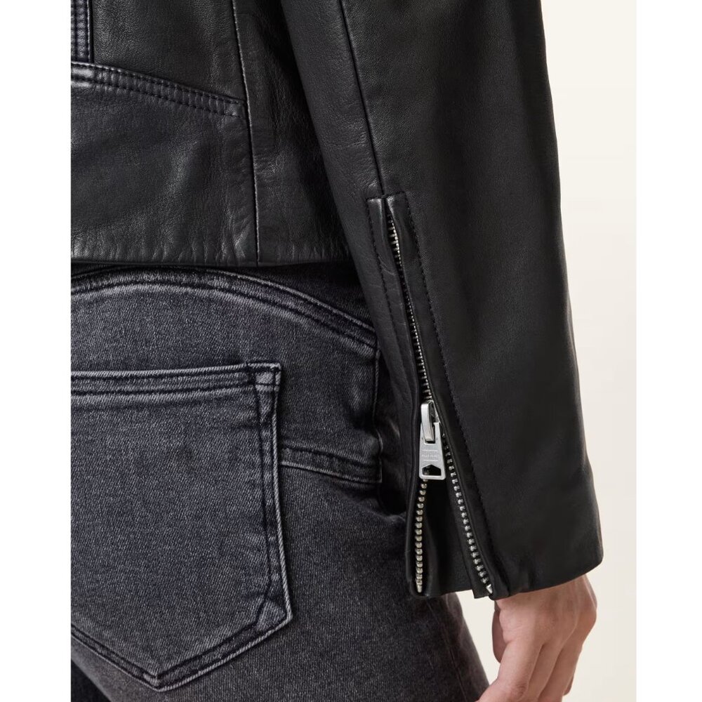 AllSaints Dalby Leather Biker Jacket - Picture 10 of 10